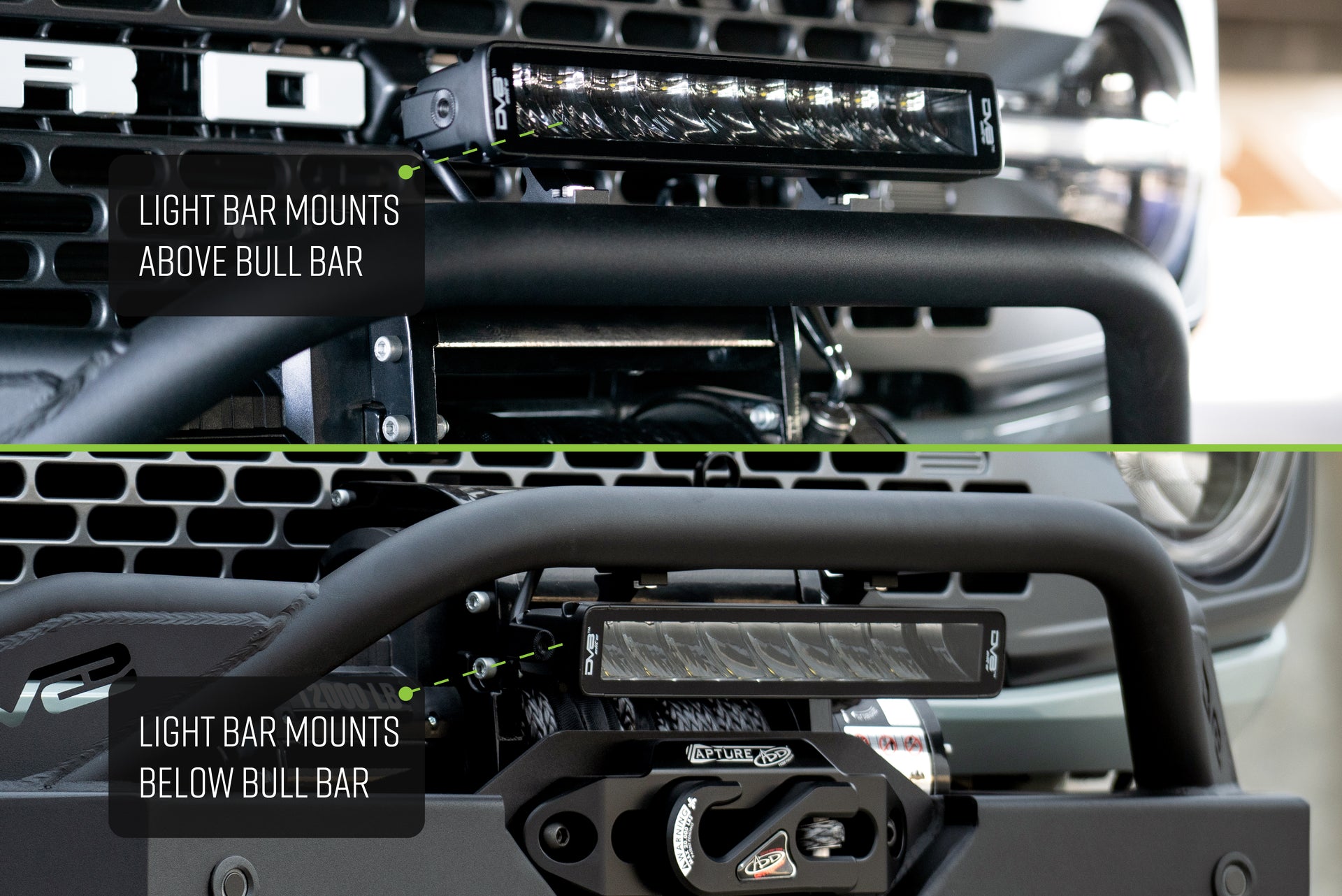 Bronco Mid-Width Bumper, Optional Full-Width Wings