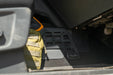 Bronco center console molle panels with bag attached.