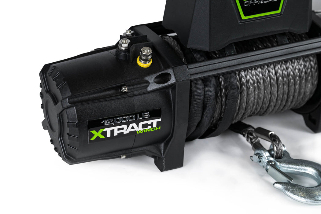 Studio photo of the DV8 Xtract 12k Synthetic Rope Winch