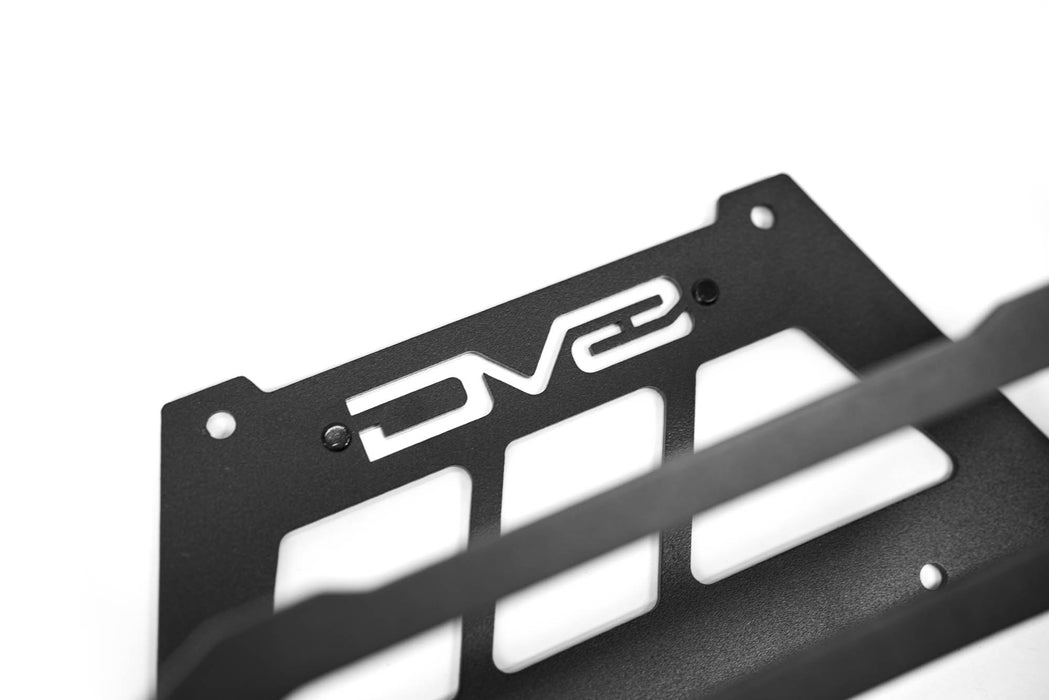 DV8 Logo Cutout on the Fairlead Mounted Flip-Up License Plate Bracket