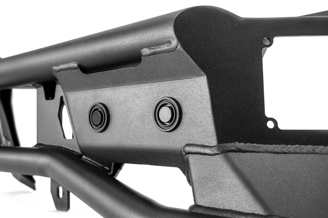 DV8's Motorcraft Sensor Bezels being used with an off-road bumper.