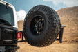 Tire on a 2018-2025 Jeep Wrangler JL Body Mounted Tire Carrier