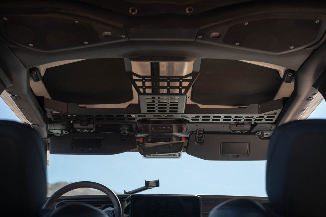 Rear seat view of the Jeep Wrangler & Gladiator Overhead Molle Panel