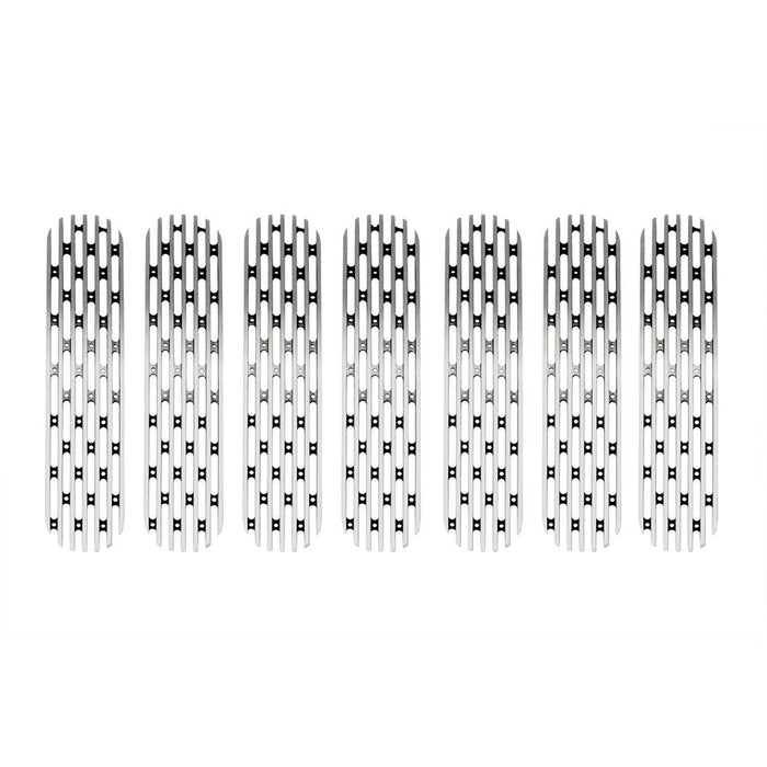 2007-18 Jeep JK 7 Piece Grille Inserts | Brushed-DV8 Offroad